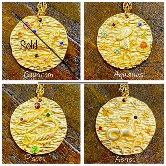 🌵4/$30 New Crystal Zodiac Pendant Necklace - Picture 3 of 5